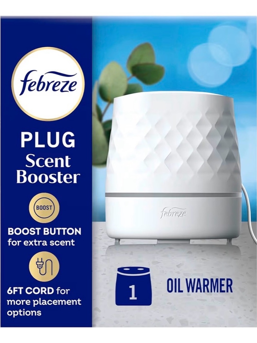 Febreze White Plug-In Warmer with Blue and Purple Pods